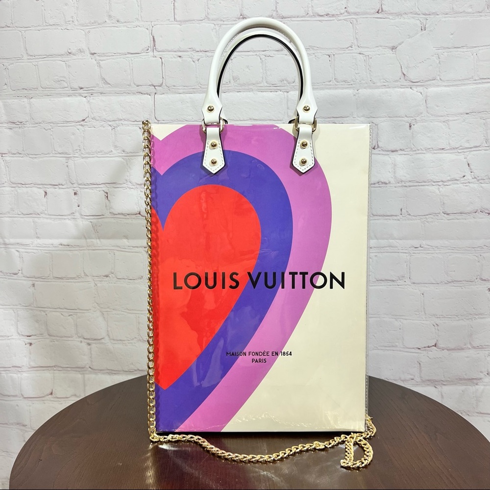 Authentic LOUIS VUITTON gift Bag Wrapped in PVC into a useful tote/crossbody bag